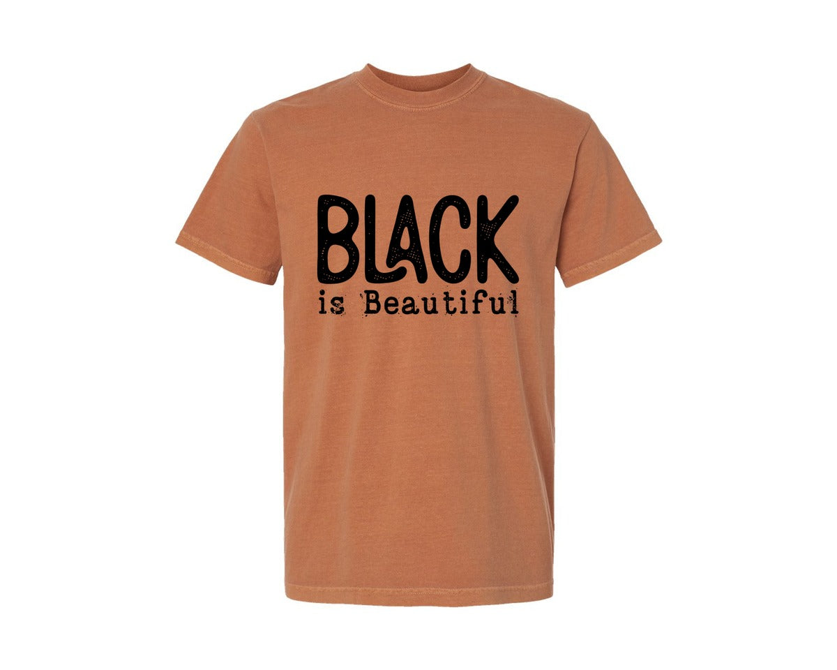 brand:Comfort Colors|color:Yam|Black Is Beautiful Juneteenth Graphic T-Shirt