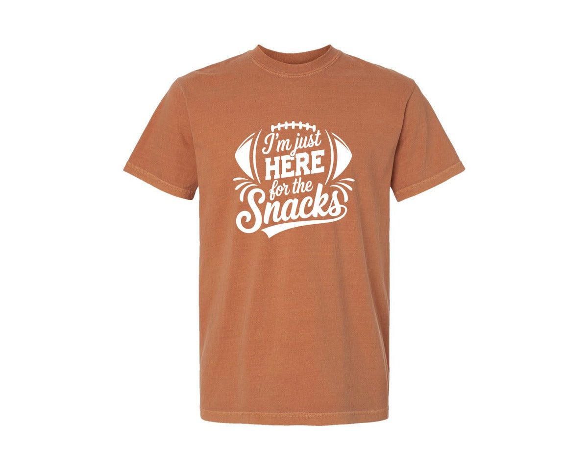 brand:Comfort Colors|color:Yam|Im Just Here For The Snacks Graphic T-Shirt