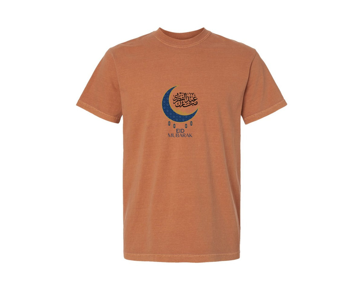 brand:Comfort Colors|color:Yam|Eid Mubarak Eid Kids Clothes For Muslim Graphic T-Shirt