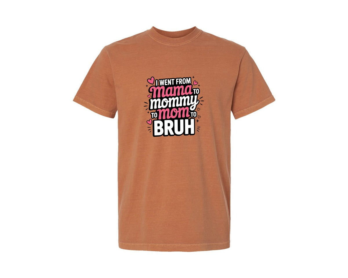 brand:Comfort Colors|color:Yam|Mama Mommy Mom Bruh Funny Mom Quote Graphic T-Shirt