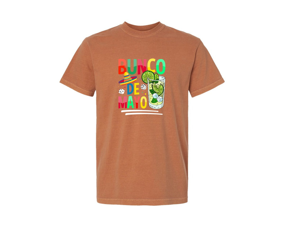 brand:Comfort Colors|color:Yam|Bunco De Mayo T Shirt Graphic T-Shirt