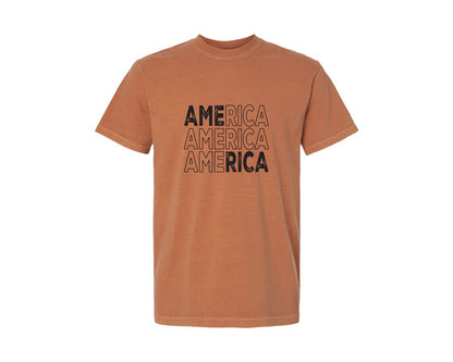 brand:Comfort Colors|color:Yam|America Patriotic 2 Graphic T-Shirt