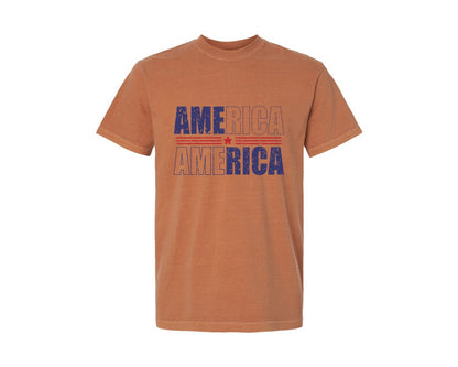 brand:Comfort Colors|color:Yam|America Patriotic Graphic T-Shirt