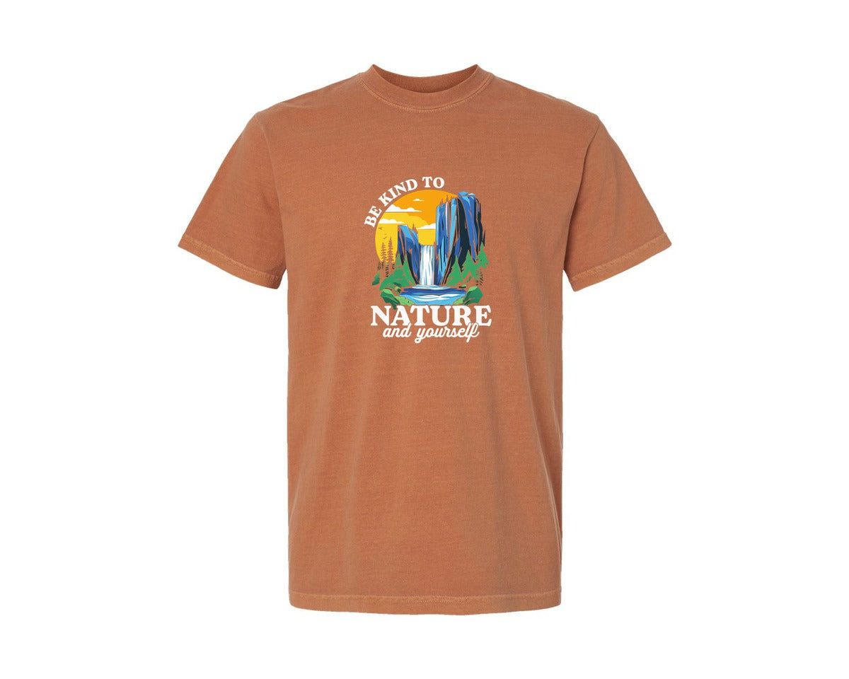 brand:Comfort Colors|color:Yam|Be Kind To Nature And Yourself Graphic T-Shirt