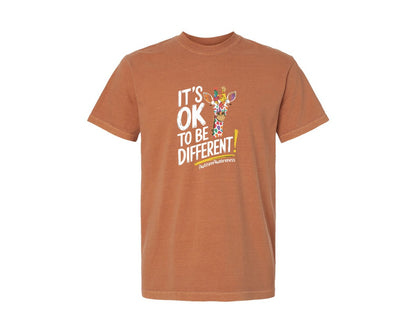brand:Comfort Colors|color:Yam|Its Ok To Be Different Autism Awareness 17 Graphic T-Shirt