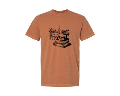 brand:Comfort Colors|color:Yam|Dark Romance Readers Book Club T Shi Graphic T-Shirt