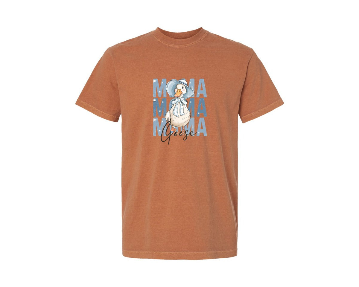 brand:Comfort Colors|color:Yam|Blue Hat Mama Goose 4 Graphic T-Shirt