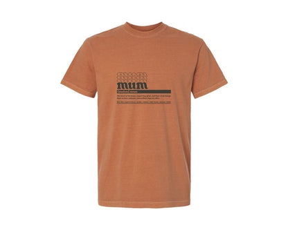 brand:Comfort Colors|color:Yam|Mother Mum Funny Definition Graphic T-Shirt
