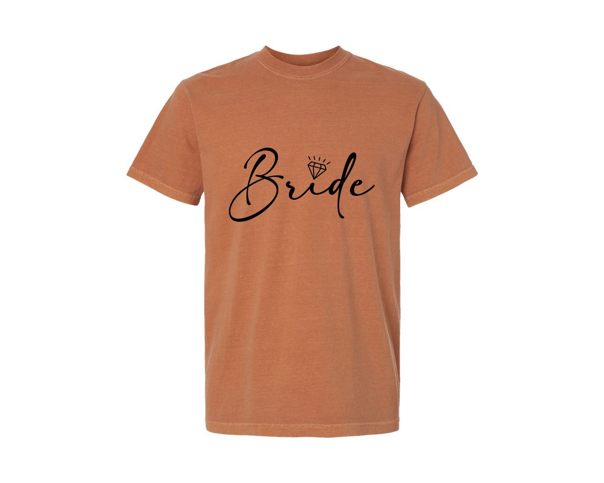 brand:Comfort Colors|color:Yam|Bride Wedding Bridal Party 2 Graphic T-Shirt