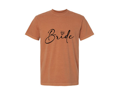 brand:Comfort Colors|color:Yam|Bride Wedding Bridal Party 2 Graphic T-Shirt