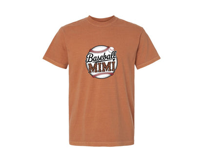 brand:Comfort Colors|color:Yam|Leopard Baseball Mimi Shirt Graphic T-Shirt