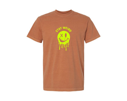 brand:Comfort Colors|color:Yam|Stay Weird Be Yourself Rebellious Spirit Graphic T-Shirt