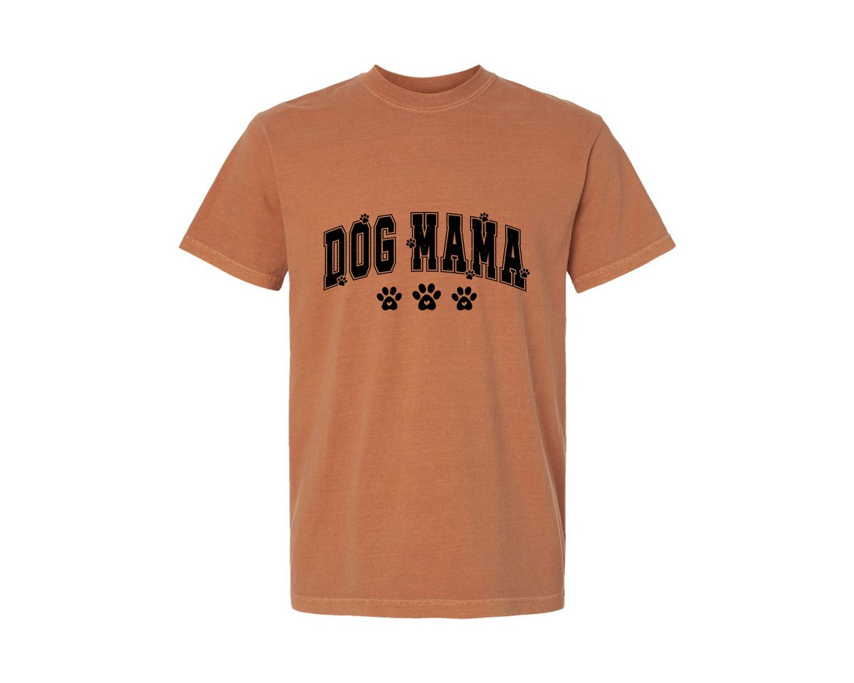 brand:Comfort Colors|color:Yam|Dog Mama Mama Mama Varsity 2 Graphic T-Shirt