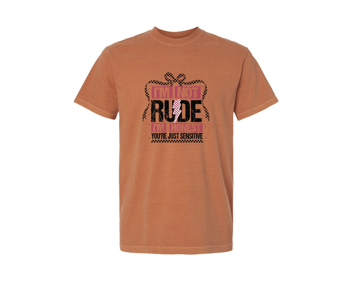 brand:Comfort Colors|color:Yam|Im Not Rude Snarky Sarcastic 2 Graphic T-Shirt