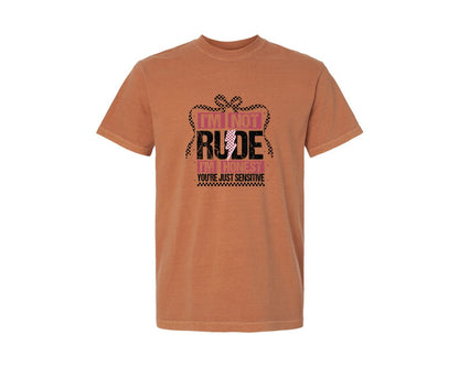 brand:Comfort Colors|color:Yam|Im Not Rude Snarky Sarcastic 2 Graphic T-Shirt
