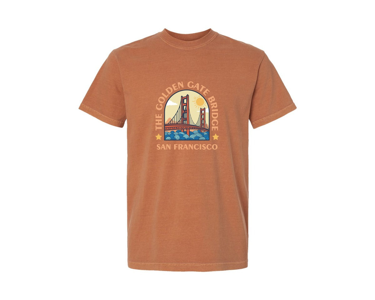 brand:Comfort Colors|color:Yam|The Golden Gate Bridge Graphic T-Shirt