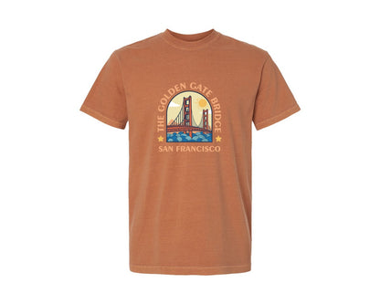 brand:Comfort Colors|color:Yam|The Golden Gate Bridge Graphic T-Shirt