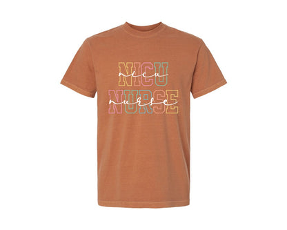 brand:Comfort Colors|color:Yam|Comfort Colors Nicu Shirt Nicu Nurse Graphic T-Shirt