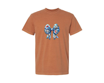 brand:Comfort Colors|color:Yam|Coquette Soccer Game Day Graphic T-Shirt