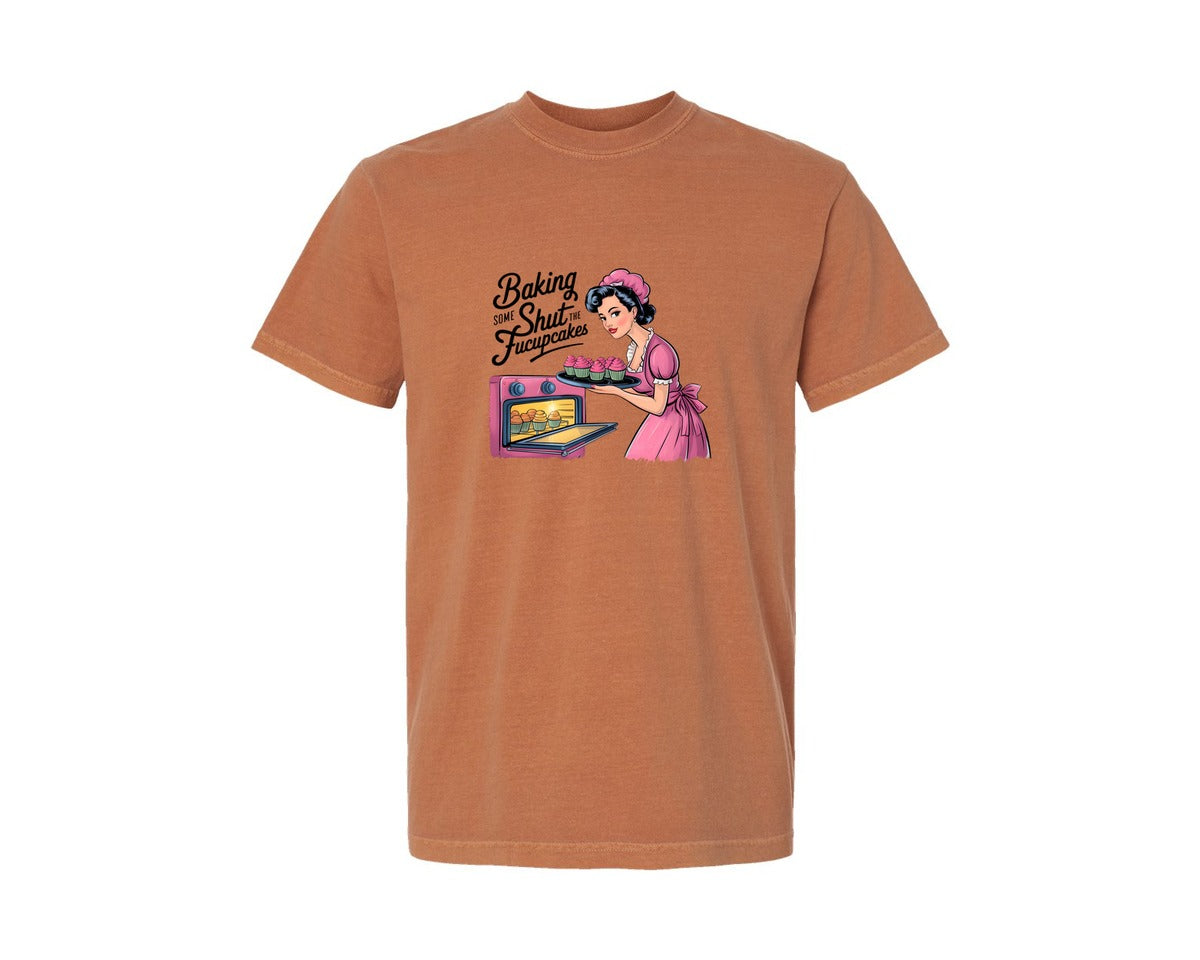brand:Comfort Colors|color:Yam|Bake It Happen Funny Baking Graphic T-Shirt