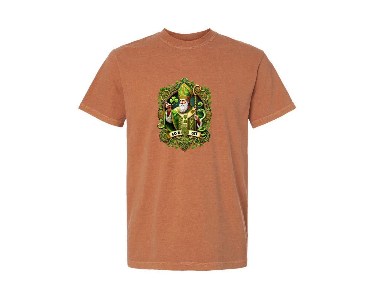 brand:Comfort Colors|color:Yam|St Patricks Day Saint Patrick Graphic T-Shirt