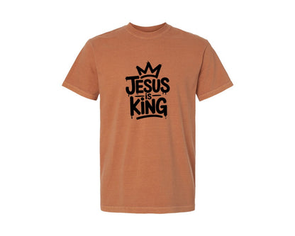 brand:Comfort Colors|color:Yam|Jesus Is King Trendy T Shirt Design Graphic T-Shirt