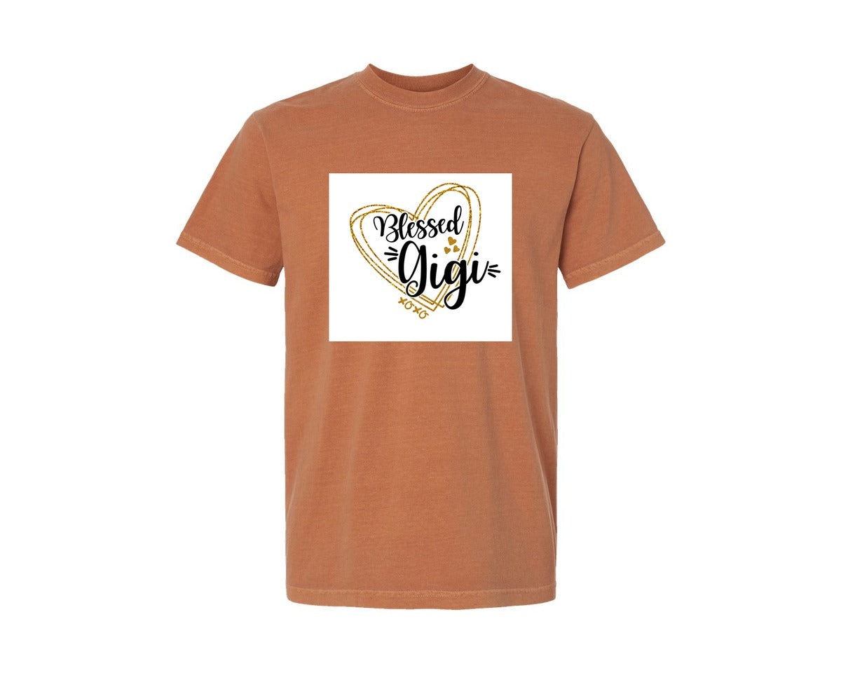 brand:Comfort Colors|color:Yam|Valentine Blessed Gigi Graphic T-Shirt