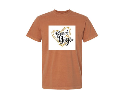 brand:Comfort Colors|color:Yam|Valentine Blessed Gigi Graphic T-Shirt
