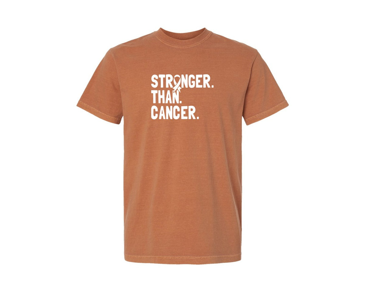 brand:Comfort Colors|color:Yam|Stronger Than Cancer Awareness T Shirt Graphic T-Shirt