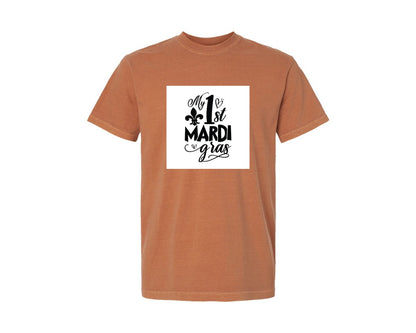 brand:Comfort Colors|color:Yam|My 1St Mardi Gras Mardi Gras Sv 2 Graphic T-Shirt