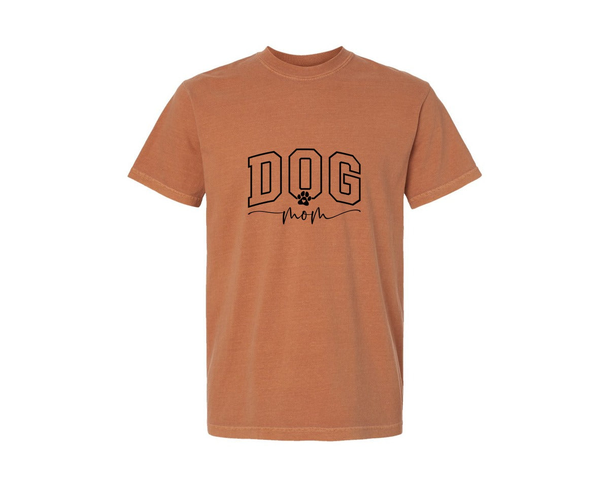 brand:Comfort Colors|color:Yam|Dog Mom Dog Mama Dog Paw Graphic T-Shirt