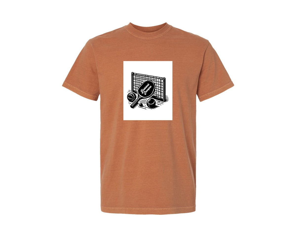 brand:Comfort Colors|color:Yam|Pickleball Court T Shirt Design 4 Graphic T-Shirt