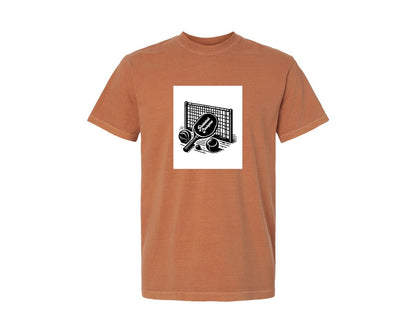 brand:Comfort Colors|color:Yam|Pickleball Court T Shirt Design 4 Graphic T-Shirt