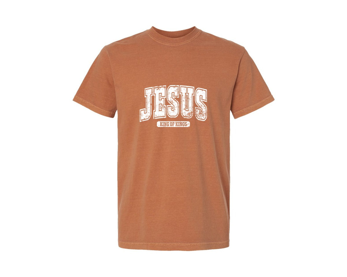 brand:Comfort Colors|color:Yam|Jesus King Of Kings Christian S Graphic T-Shirt
