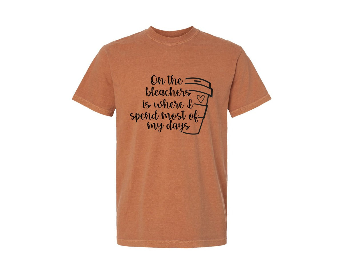 brand:Comfort Colors|color:Yam|On The Bleachers Sports Mom Graphic T-Shirt