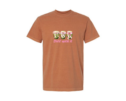 brand:Comfort Colors|color:Yam|Funny Pickle Coquette Pickle Graphic T-Shirt
