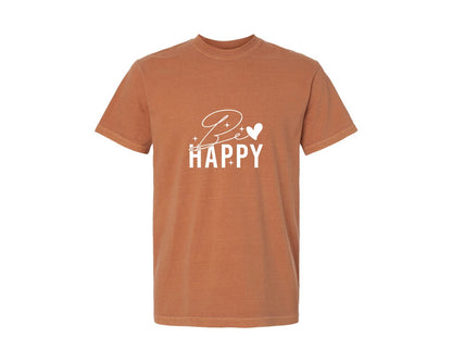brand:Comfort Colors|color:Yam|Be Happy Choose Happy Graphic T-Shirt