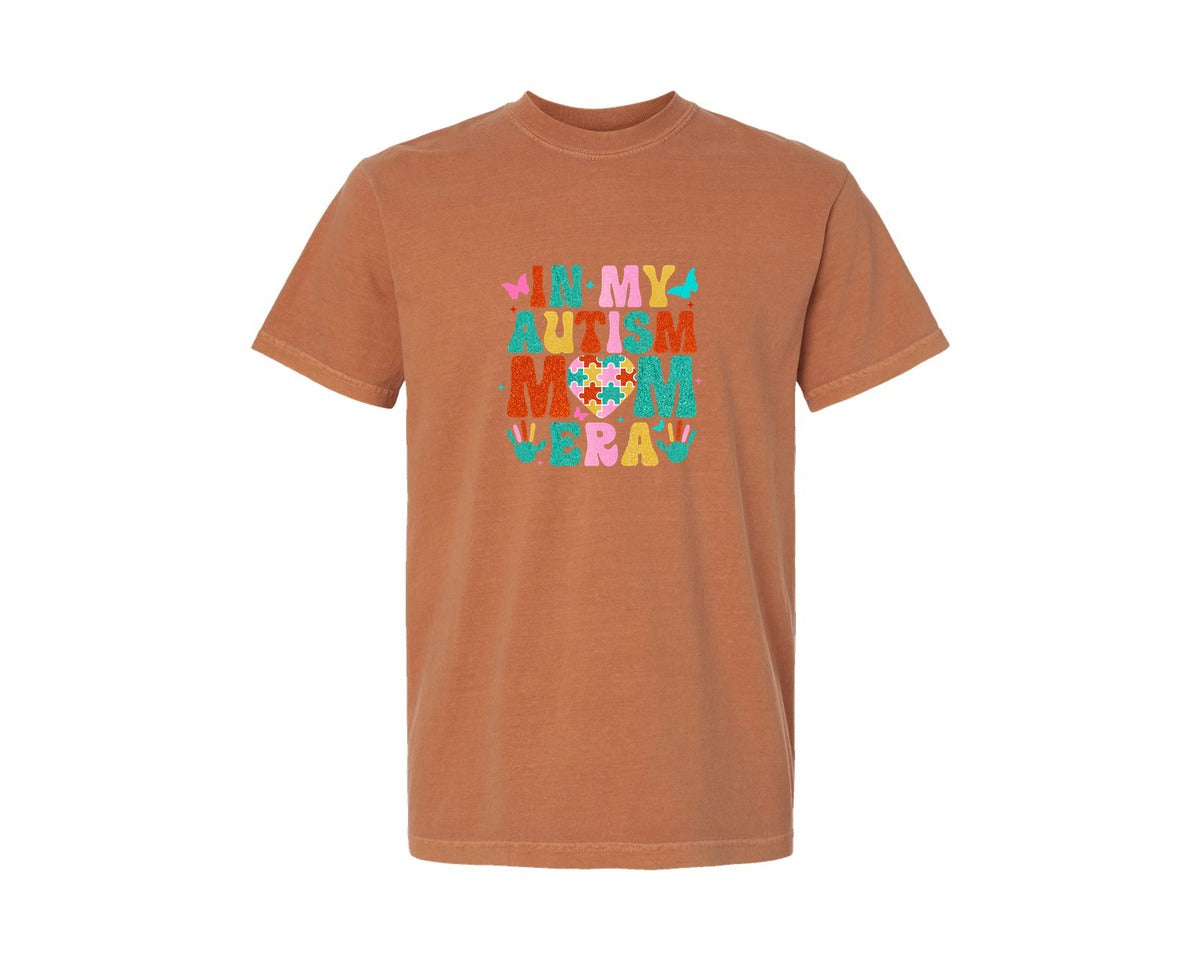 brand:Comfort Colors|color:Yam|In My Autism Mom Era Graphic T-Shirt