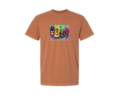 brand:Comfort Colors|color:Yam|Mardi Gras Coquette 2 Graphic T-Shirt
