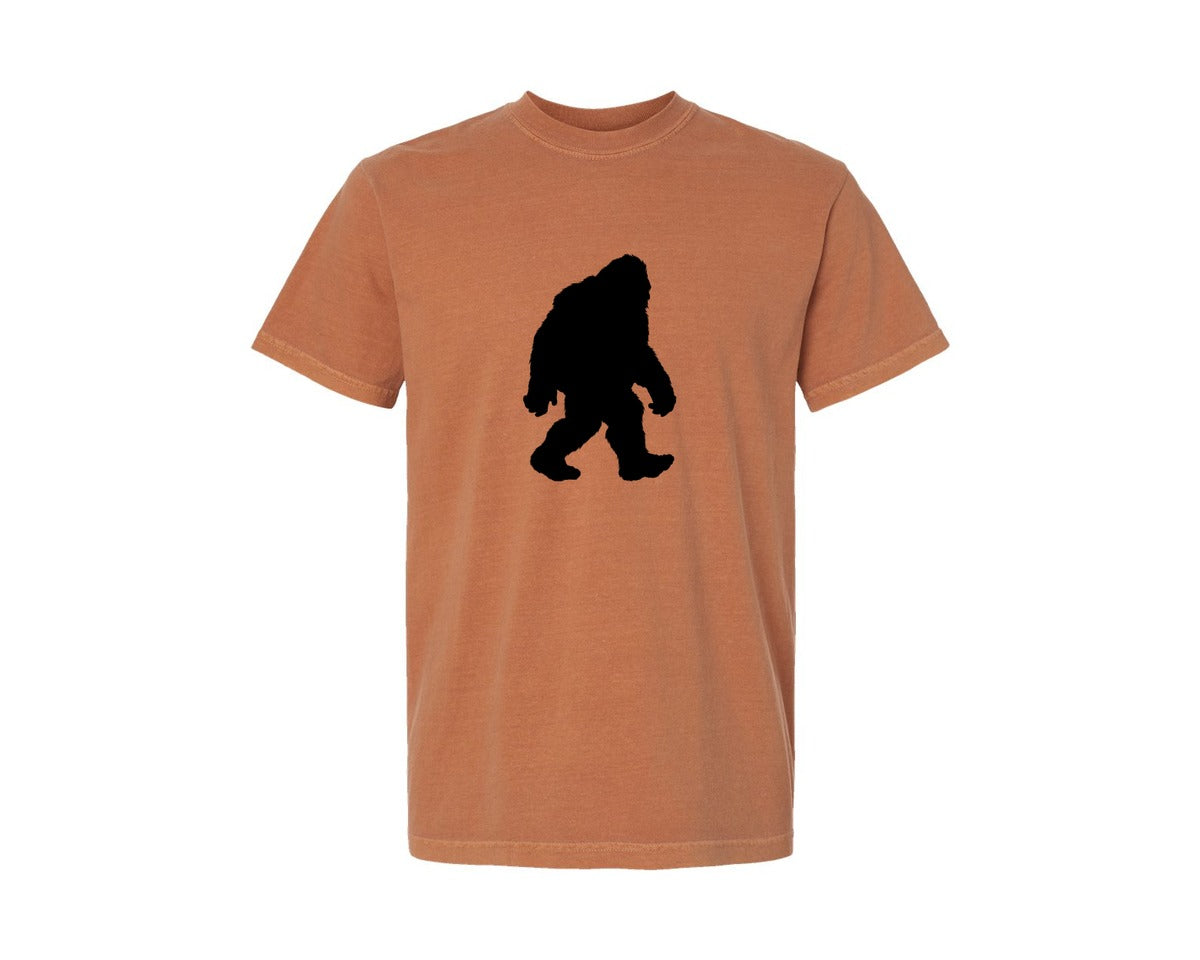brand:Comfort Colors|color:Yam|Bigfoot Sasquatch Figure Design Graphic T-Shirt