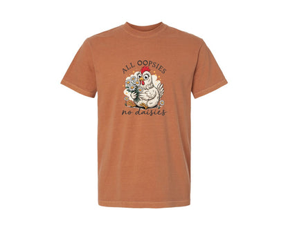 brand:Comfort Colors|color:Yam|Funny Chicken Daisy Farm Quote Graphic T-Shirt