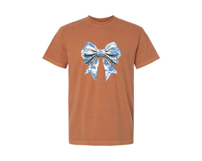 brand:Comfort Colors|color:Yam|Bow Bow T Shirt Design Graphic T-Shirt