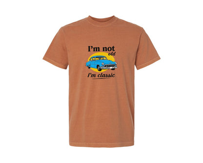 brand:Comfort Colors|color:Yam|Classic Car With Quote T Shirt Design Graphic T-Shirt