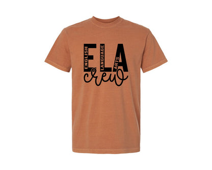brand:Comfort Colors|color:Yam|Ela Crew English Teacher Graphic T-Shirt