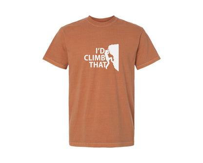brand:Comfort Colors|color:Yam|Funny Rock Climbing Art For Men Women Al Graphic T-Shirt