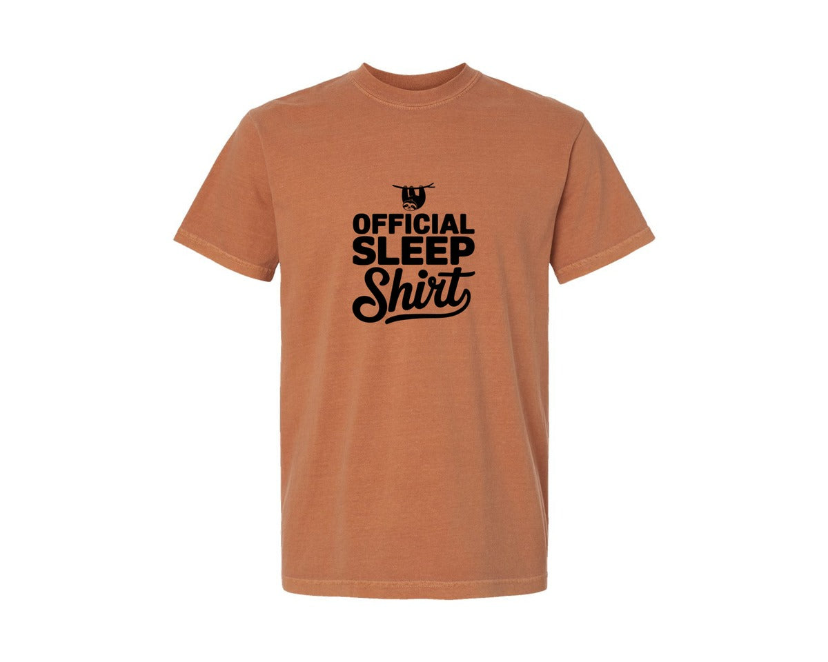 brand:Comfort Colors|color:Yam|Official Sleep Shirt T Shirt Graphic T-Shirt
