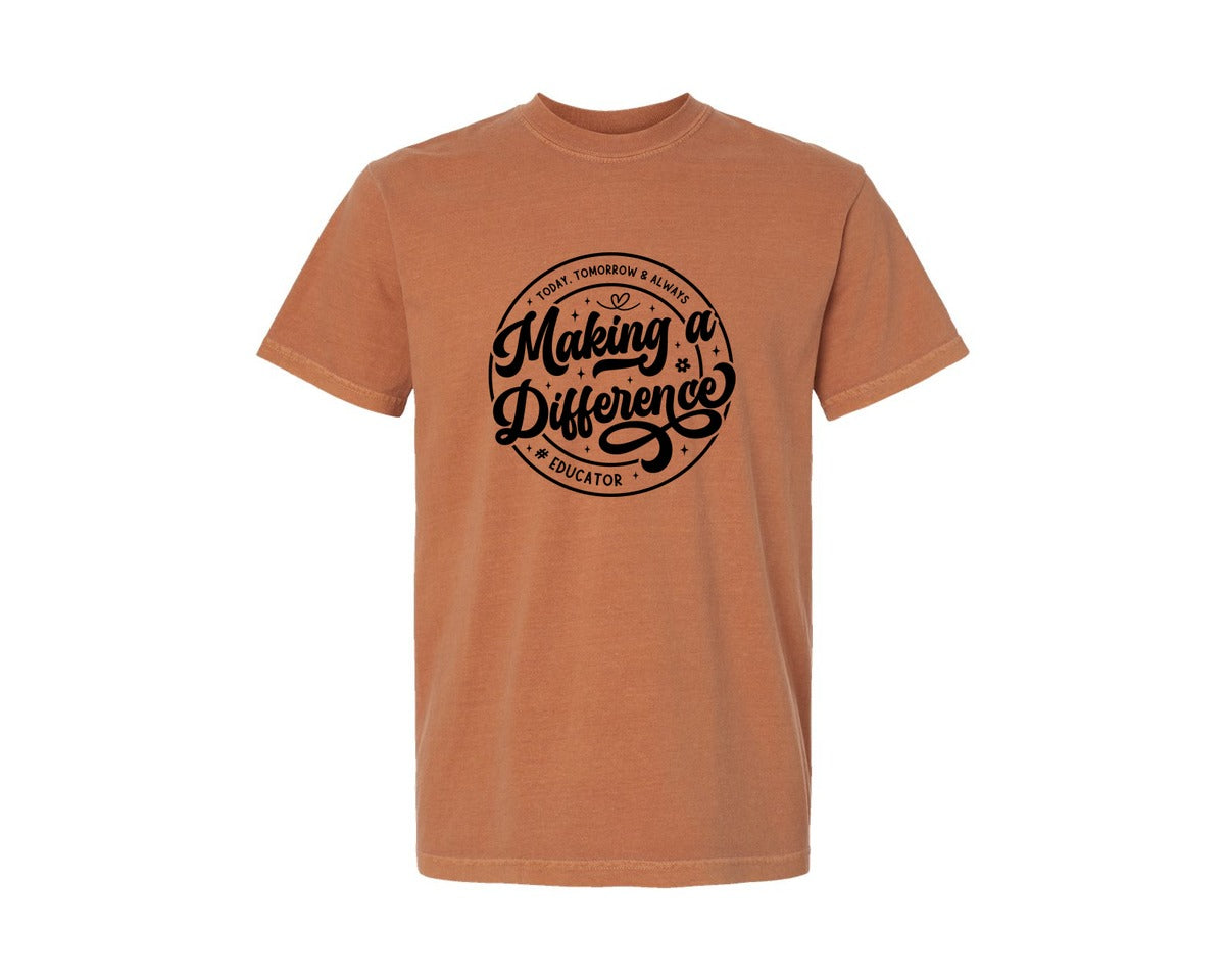 brand:Comfort Colors|color:Yam|Teacher Teacher Gifts Graphic T-Shirt