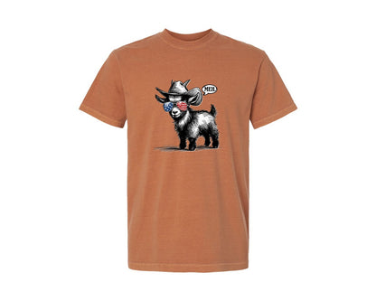 brand:Comfort Colors|color:Yam|Goat Meh Retro Shirt Graphic T-Shirt