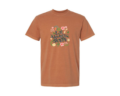 brand:Comfort Colors|color:Yam|Let Kindness Bloom Boho Floral Graphic T-Shirt