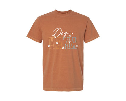 brand:Comfort Colors|color:Yam|Dog Mama Mama Mama Varsity Graphic T-Shirt